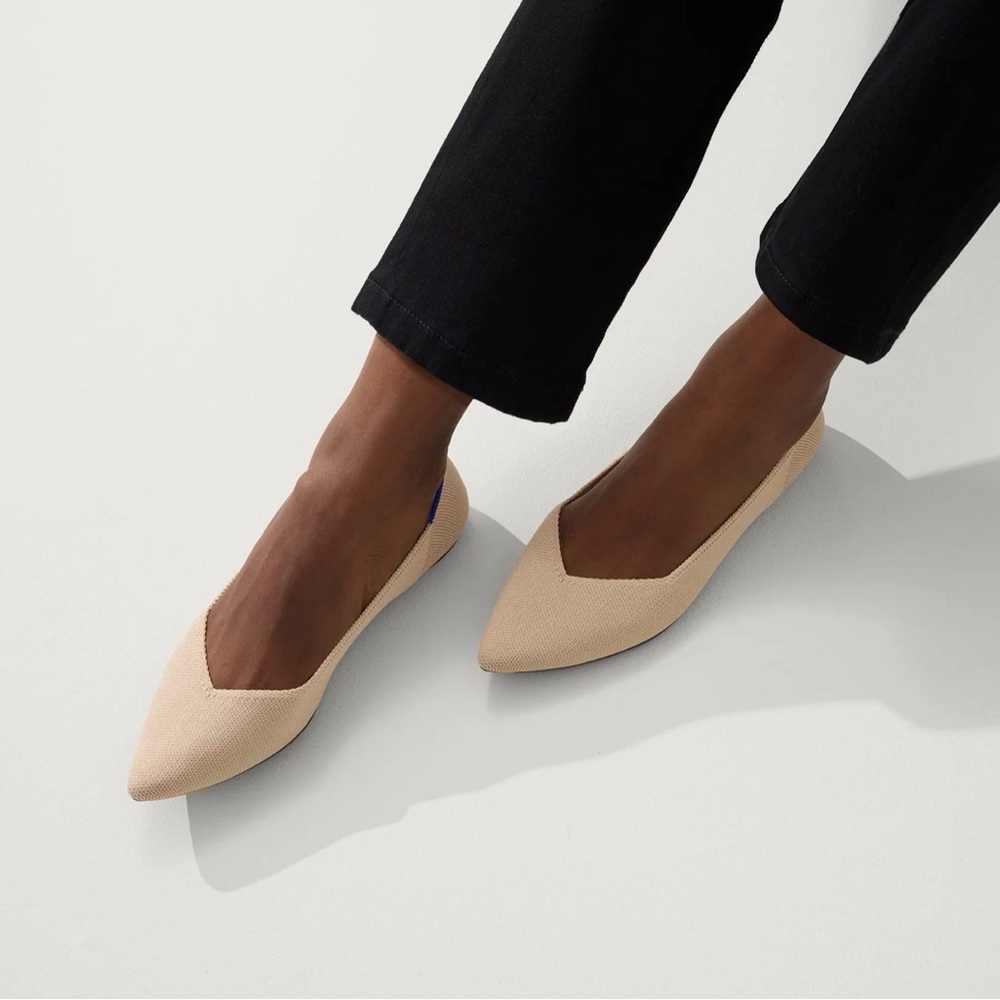 Rothy’s ecru the point II flat